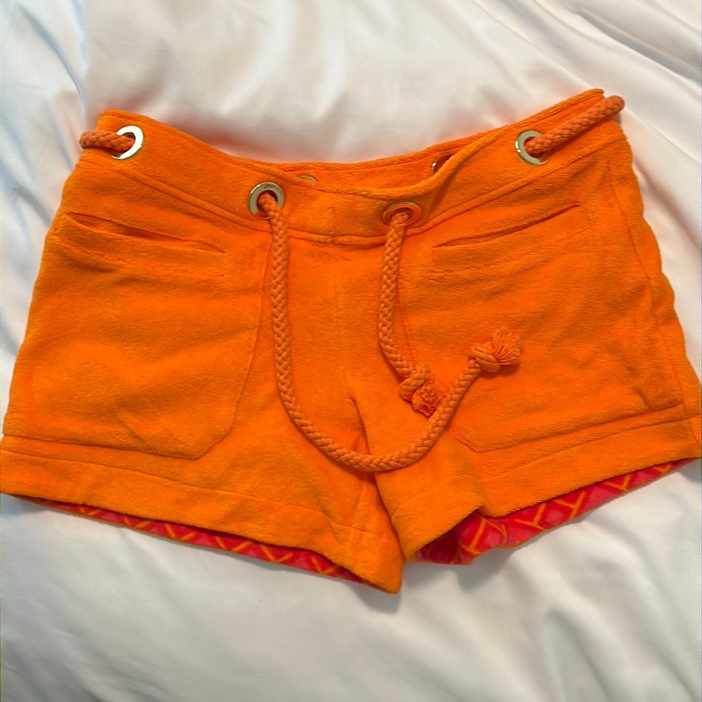 Tory Burch orange Terry shorts xs